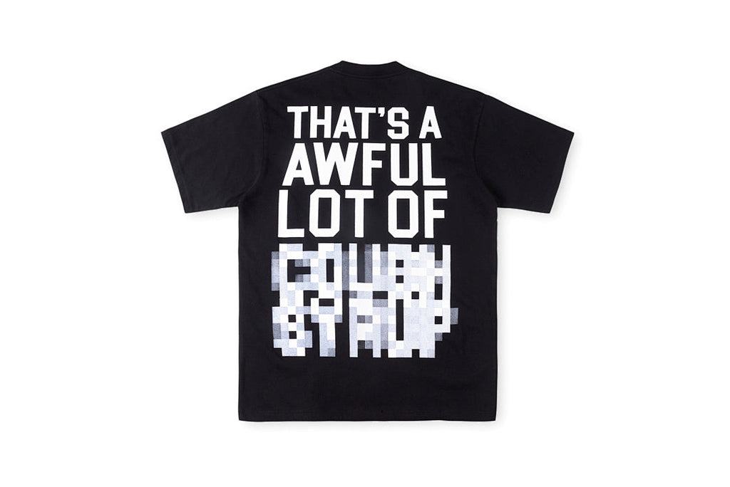 That's A Awful Lot of Cough Syrup Pixel Text Cotton T-Shirt - Black / Light Gray - product image 11
