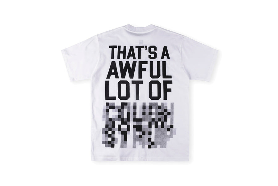 That's A Awful Lot of Cough Syrup Pixel Text Cotton T-Shirt - Black / Light Gray