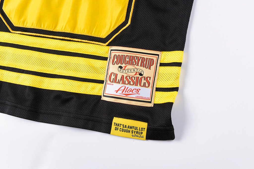That's A Awful Lot of Cough Syrup No. 16 Embroidered Jersey T-Shirt - Black / Blue / Red - product image 9