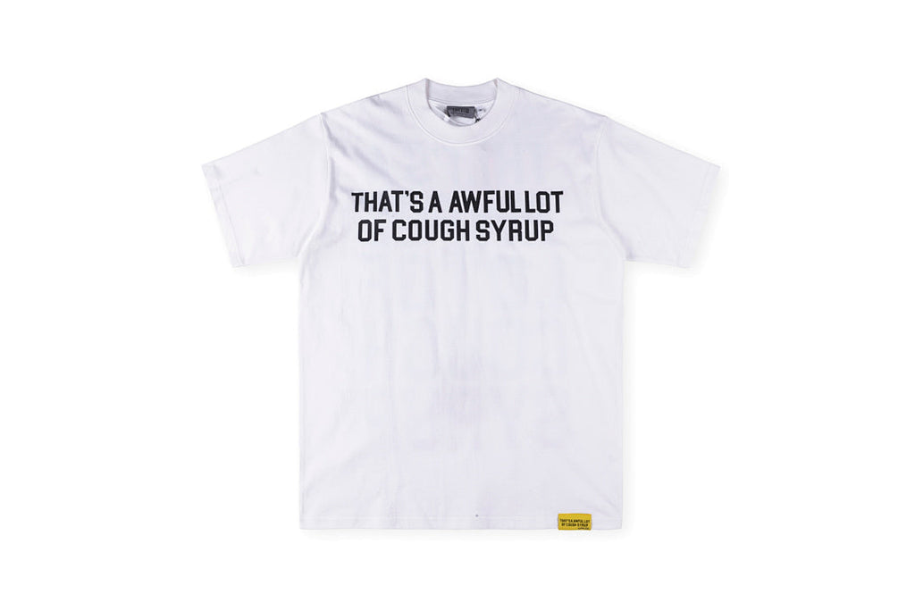 That's A Awful Lot of Cough Syrup Logo Cotton T-Shirt - Black / Light Gray - product image 1