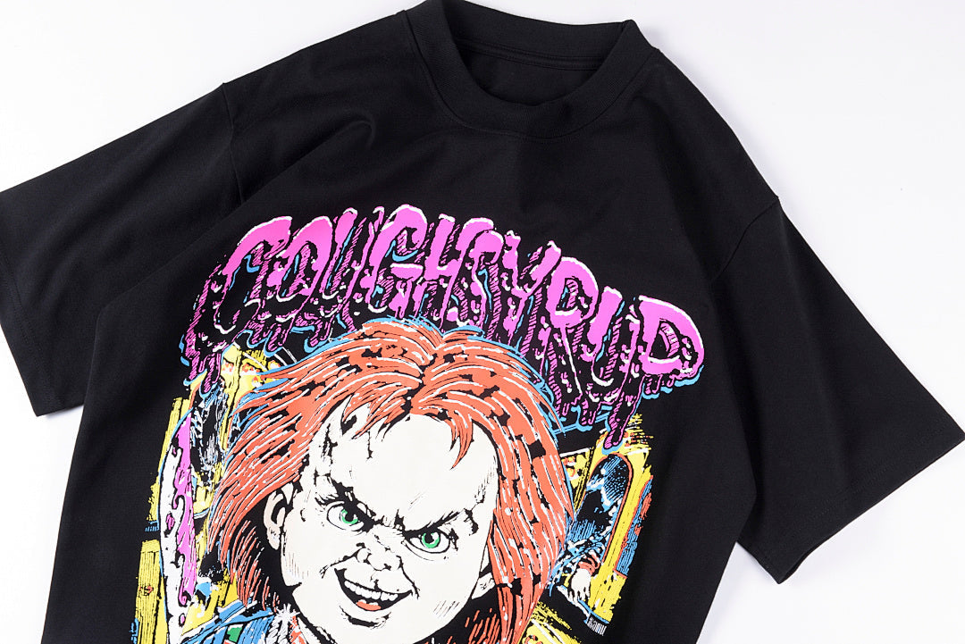 That's A Awful Lot of Cough Syrup Chucky Graphic Cotton T-Shirt - Black - product image 9