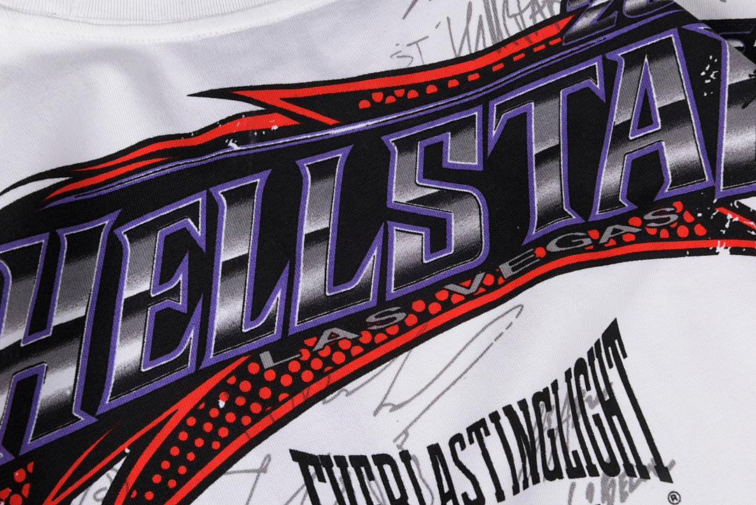Hellstar Studios Signature Racing Logo Graphic T-Shirt - Light Gray - product image 10