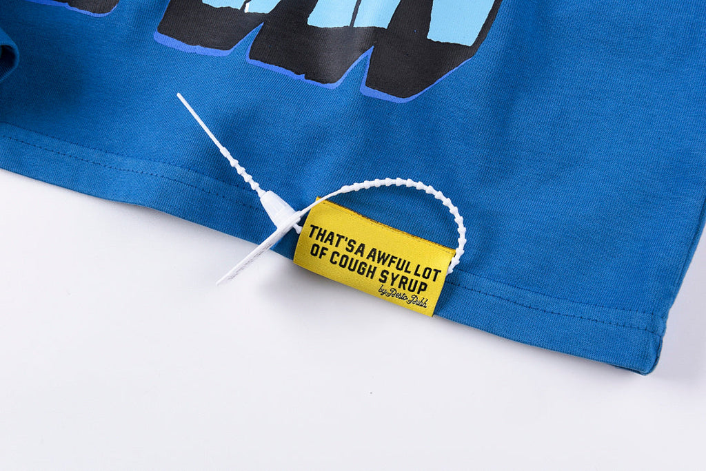 That's A Awful Lot of Cough Syrup Juiceman Cartoon Graphic T-Shirt - Blue Navy / Light Blue Blue - product image 6