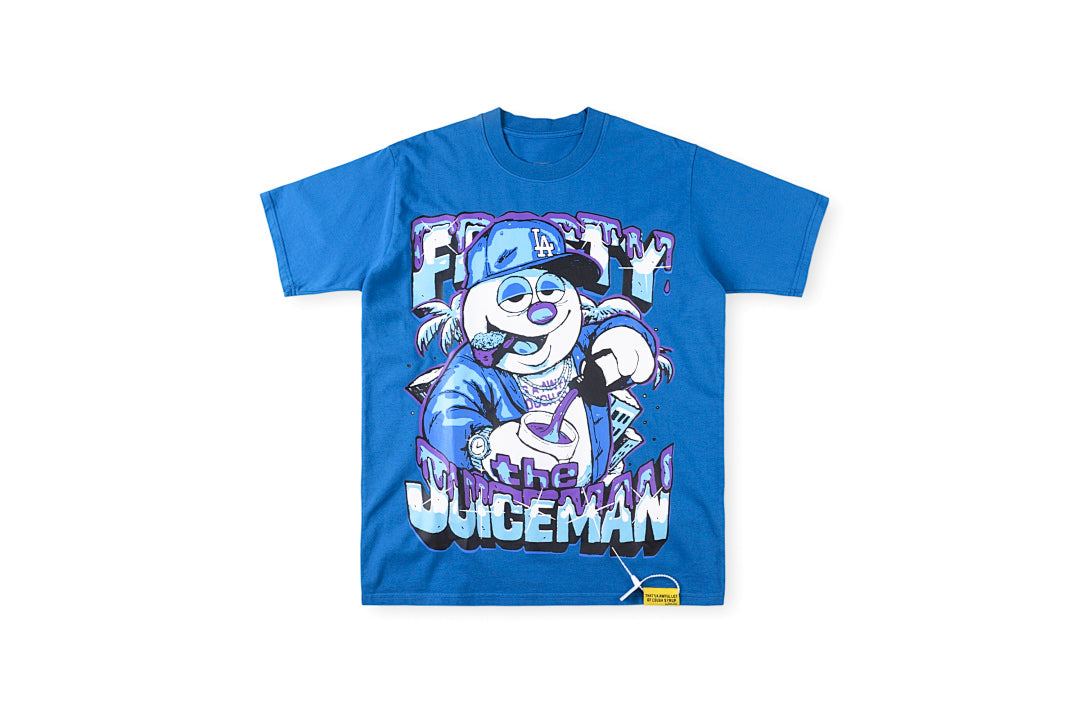 That's A Awful Lot of Cough Syrup Juiceman Cartoon Graphic T-Shirt - Blue Navy / Light Blue Blue - product image 1
