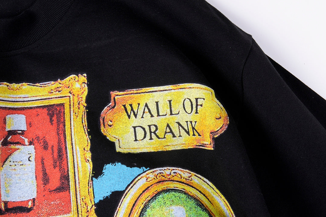 That's A Awful Lot of Cough Syrup Wall of Drank Graphic T-Shirt - Black / Light Gray - product image 5
