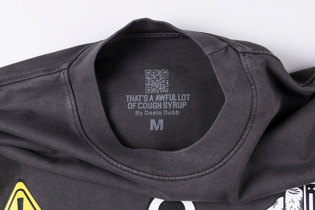 That's A Awful Lot of Cough Syrup Multi-Patch Graphic T-Shirt - Charcoal / Light Gray - product image 5