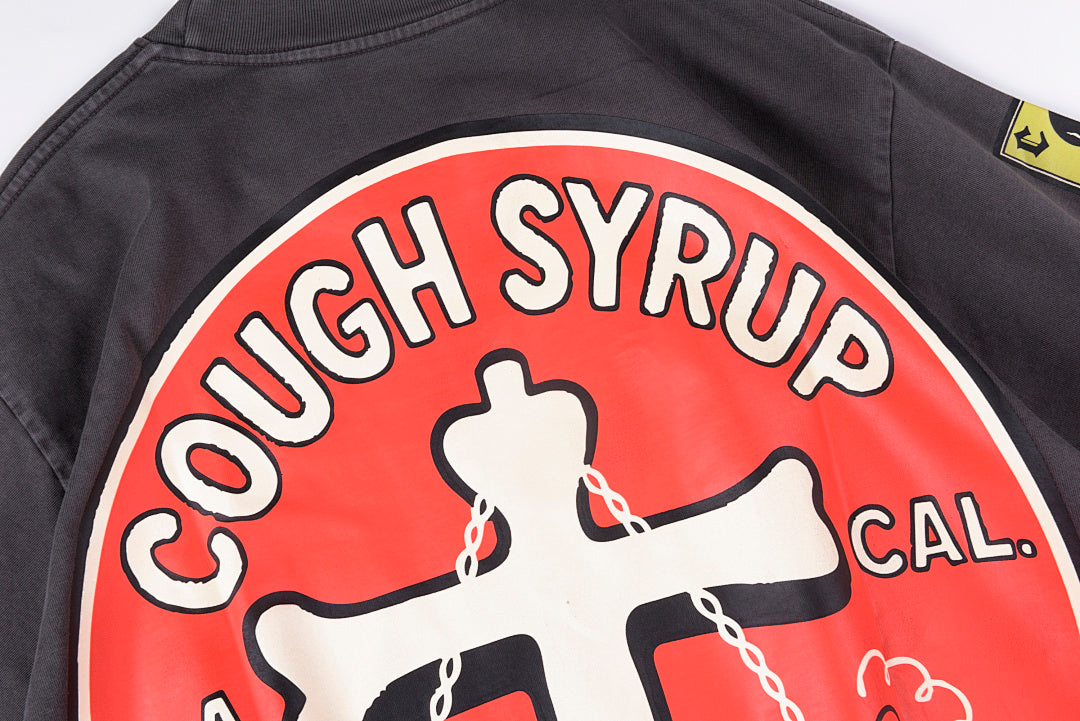 That's A Awful Lot of Cough Syrup Multi-Patch Graphic T-Shirt - Charcoal / Light Gray - product image 13