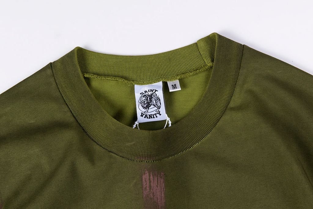Saint Vanity Eagle Floral Graphic Washed T-Shirt - Yellow / Orange / Burgundy - product image 4