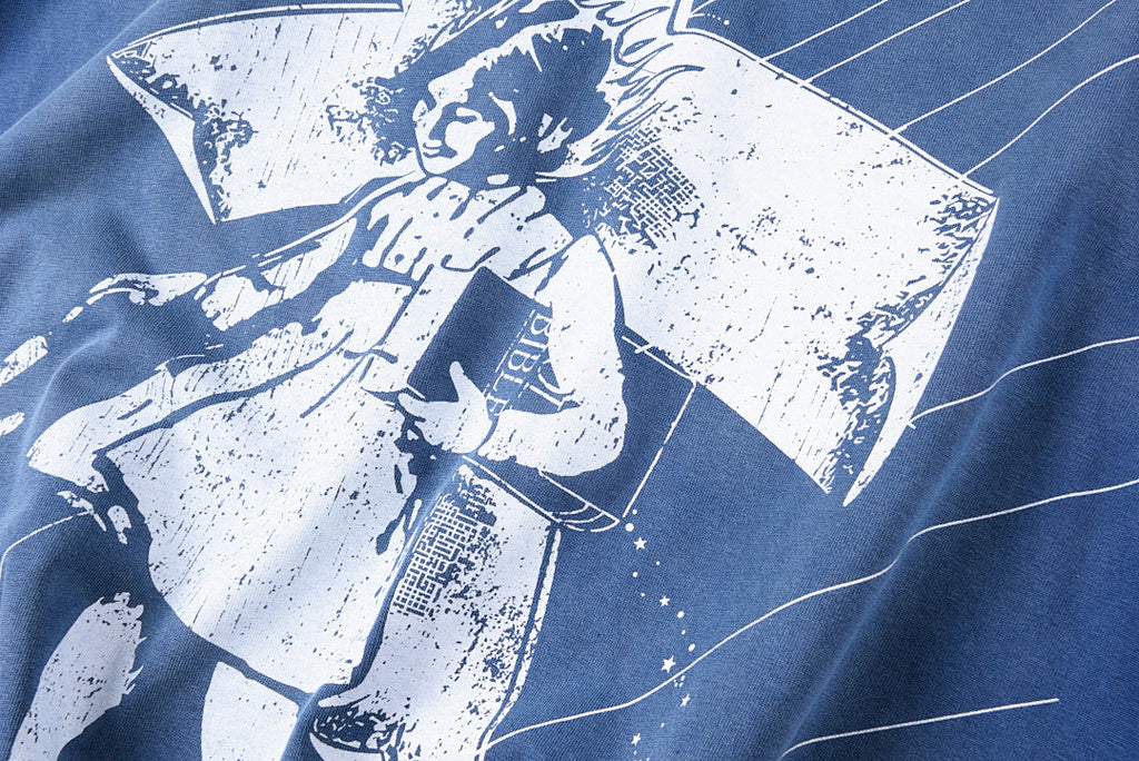 Hellstar Studios No Guts No Glory Cross Graphic Washed T-Shirt - Blue - product image 7