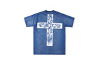 Hellstar Studios No Guts No Glory Cross Graphic Washed T-Shirt - Blue - product image 2