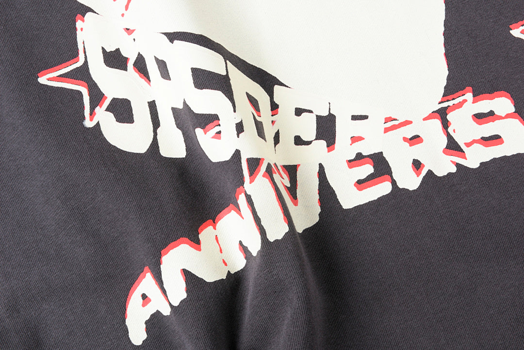 Sp5der 555555 Star Graphic T-Shirt - Charcoal / Light Gray - product image 6