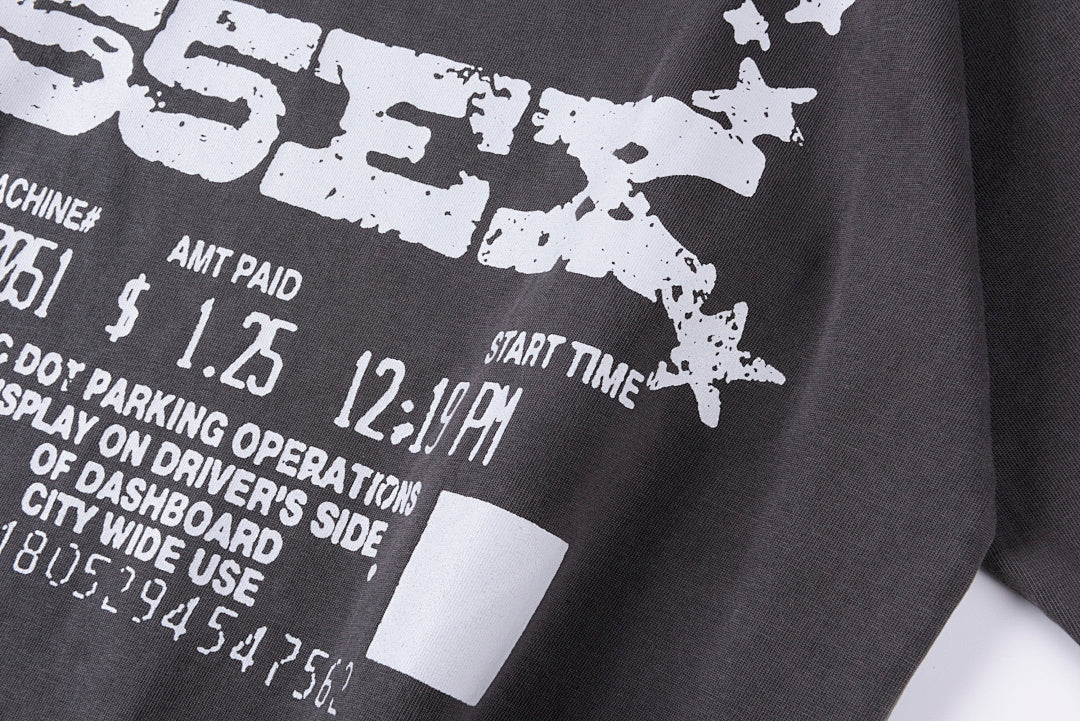 Sp5der 555555 Star Graphic T-Shirt - Charcoal / Light Gray - product image 9