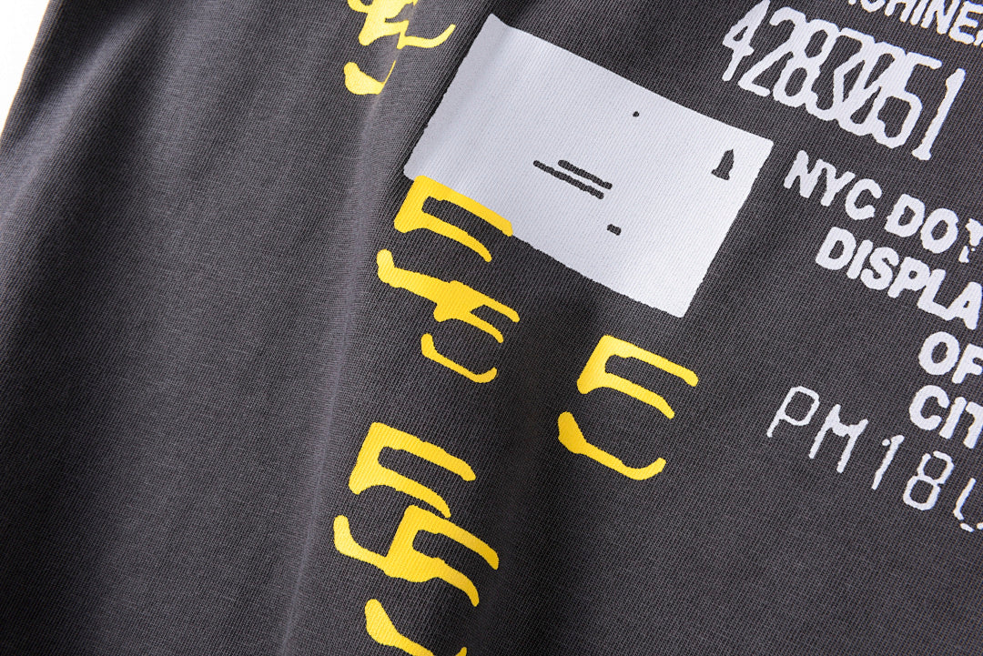 Sp5der 555555 Star Graphic T-Shirt - Charcoal / Light Gray - product image 10