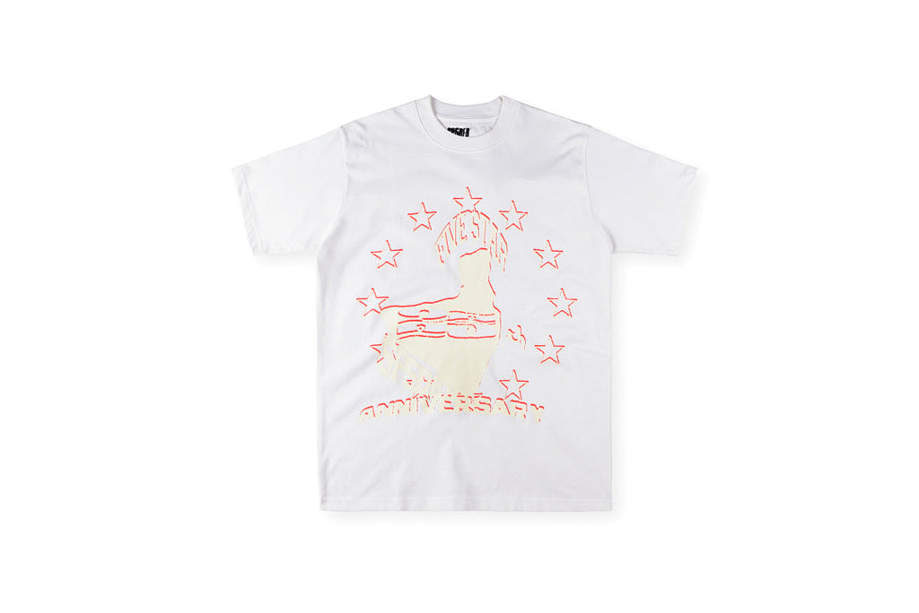 Sp5der 555555 Star Graphic T-Shirt - Charcoal / Light Gray - product image 1