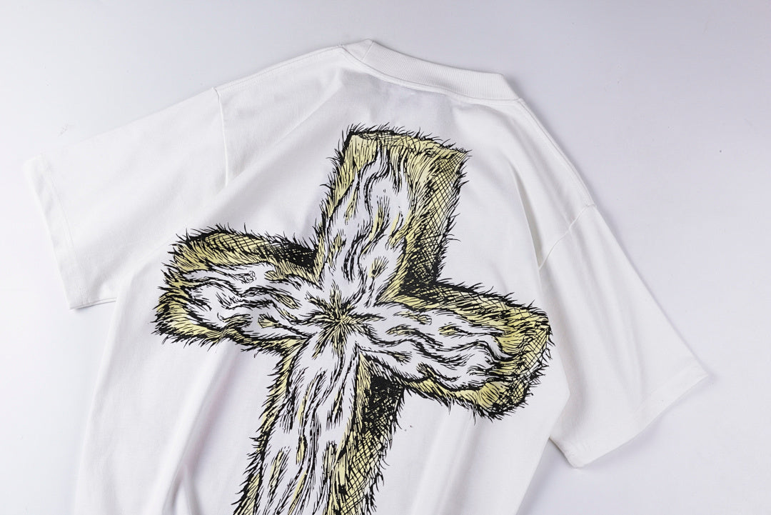 Hellstar Studios The Path to Paradise Lamb Graphic T-Shirt - Light Gray - product image 12