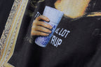 That's A Awful Lot of Cough Syrup Mona Lisa Graphic T-Shirt - Black - product image 5