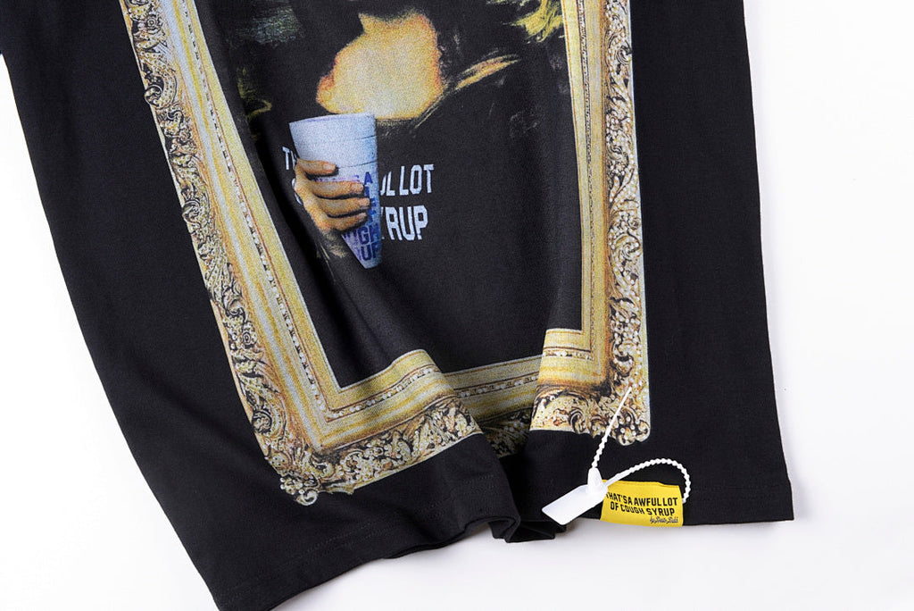 That's A Awful Lot of Cough Syrup Mona Lisa Graphic T-Shirt - Black - product image 7
