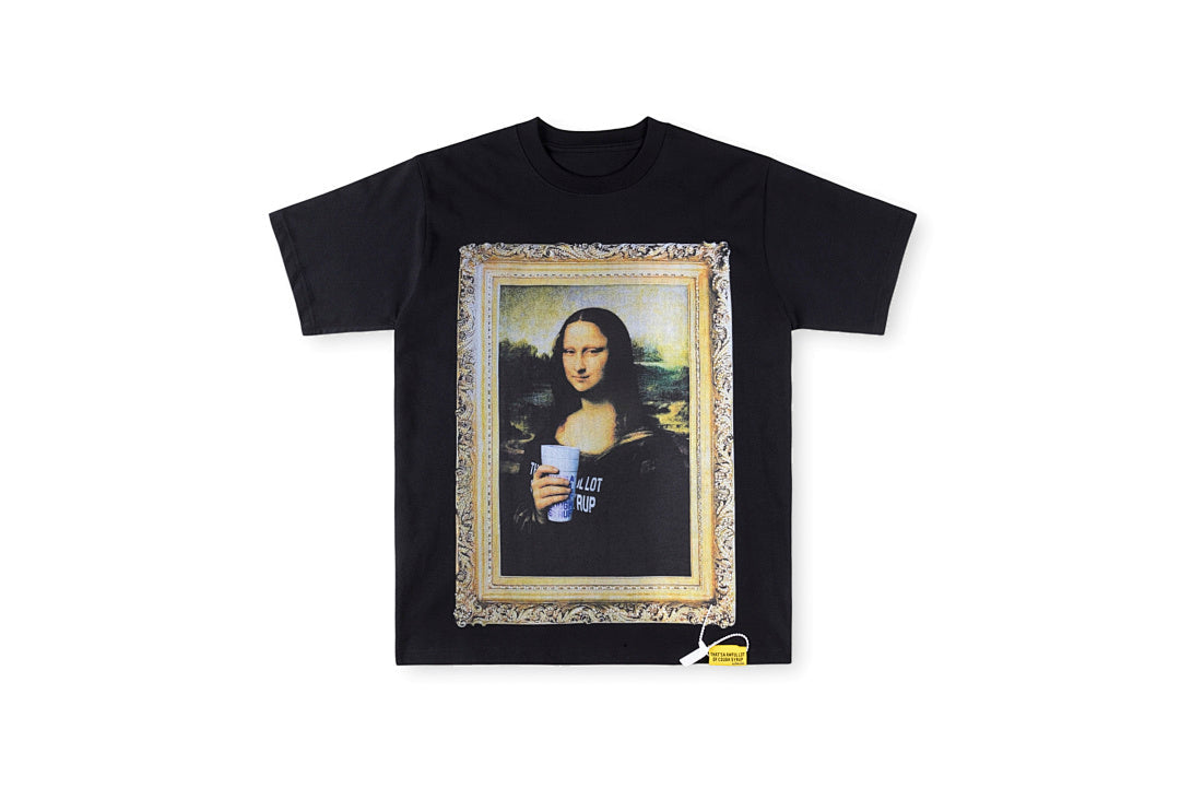That's A Awful Lot of Cough Syrup Mona Lisa Graphic T-Shirt - Black - product image 1