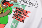 Hellstar Studios Path to Paradise Cartoon Graphic T-Shirt - Light Gray - product image 7