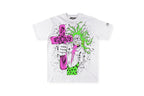 Hellstar Studios Cross and Angel Graphic T-Shirt - Light Gray - product image 1