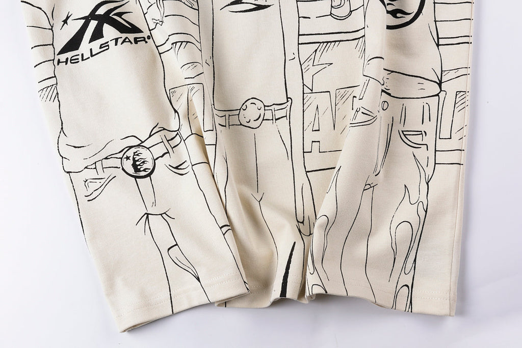 Hellstar Studios Om Eyes Cartoon Graphic T-Shirt - Light Gray Mint - product image 12