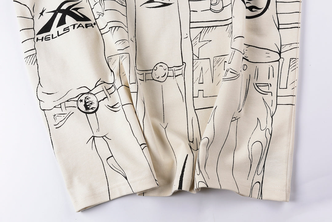 Hellstar Studios Om Eyes Cartoon Graphic T-Shirt - Light Gray Mint - product image 12