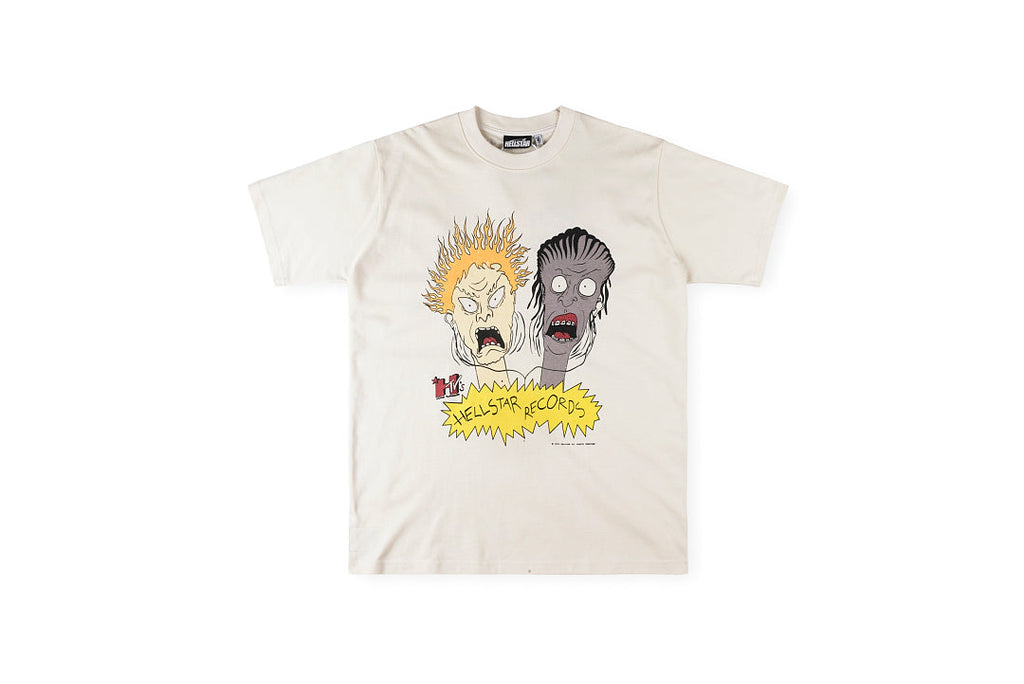 Hellstar Studios Om Eyes Cartoon Graphic T-Shirt - Light Gray Mint - product image 1