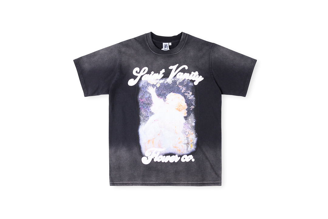 Saint Vanity Forever Angel Graphic Washed T-Shirt - Charcoal Navy - product image 1