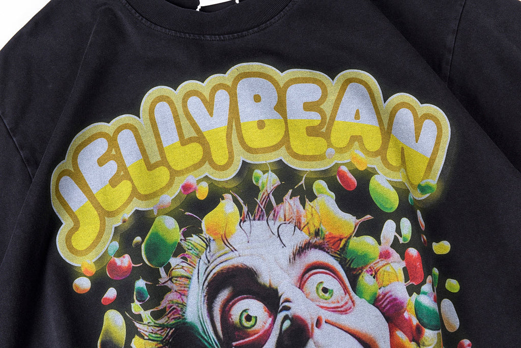 Jellybean Candy Monster Graphic Washed T-Shirt - Charcoal Navy - product image 5