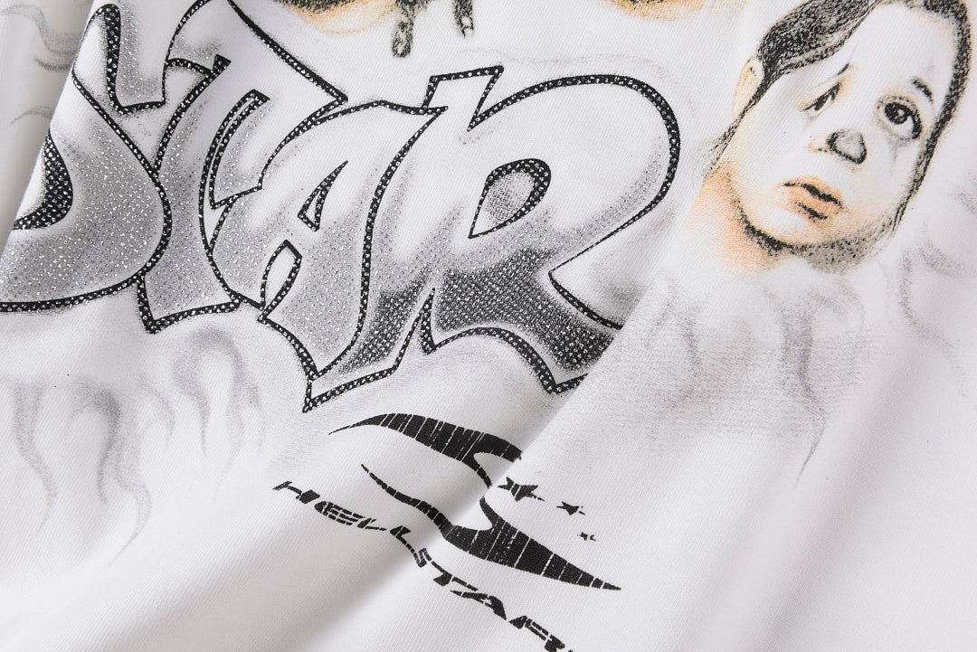 Hellstar Children of the Star Portrait Graphic T-Shirt - Light Gray - product image 7