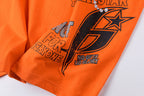 Hellstar H-Star Logo Splatter Graphic T-Shirt - Orange / Light Gray - product image 9
