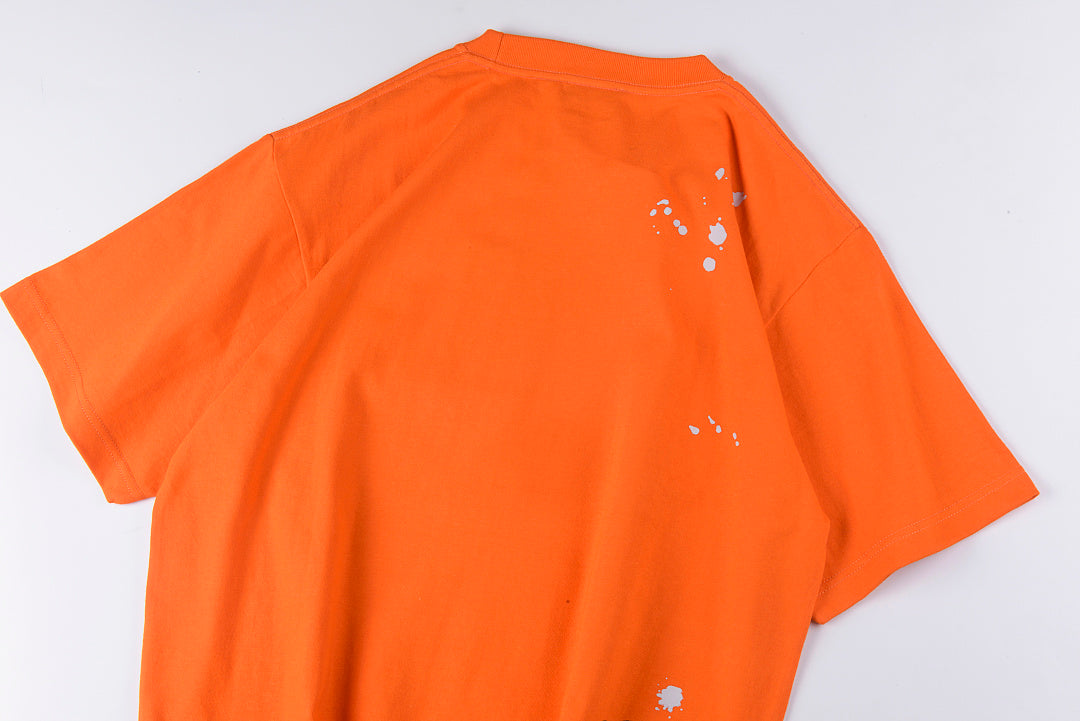 Hellstar H-Star Logo Splatter Graphic T-Shirt - Orange / Light Gray - product image 10
