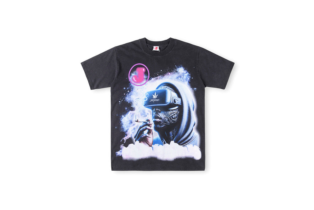 Jellybean Vr Smoker Space Graphic T-Shirt - Charcoal - product image 1