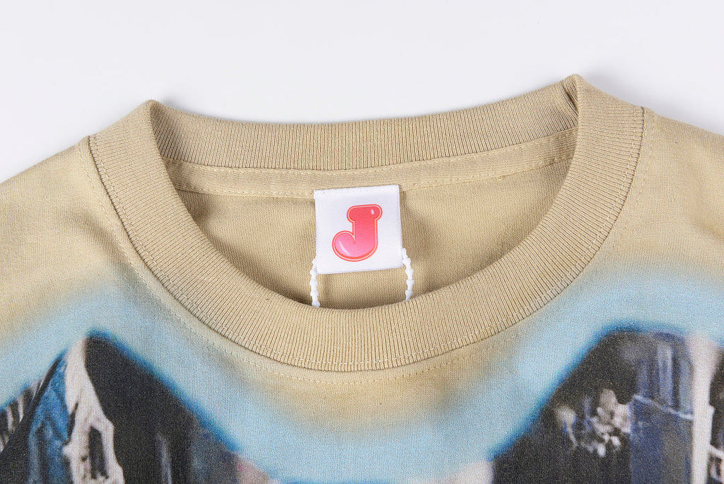 Jellybean Electric Anime Runner Graphic T-Shirt - Cream - product image 4