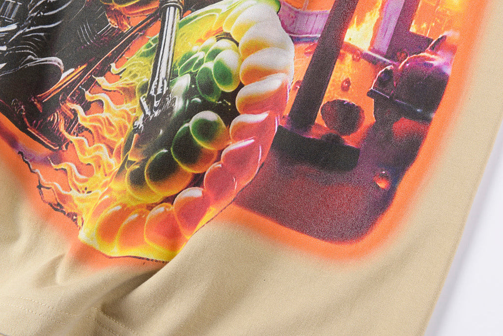 Jellybean Gas Station Racing Graphic T-Shirt - Cream - product image 6