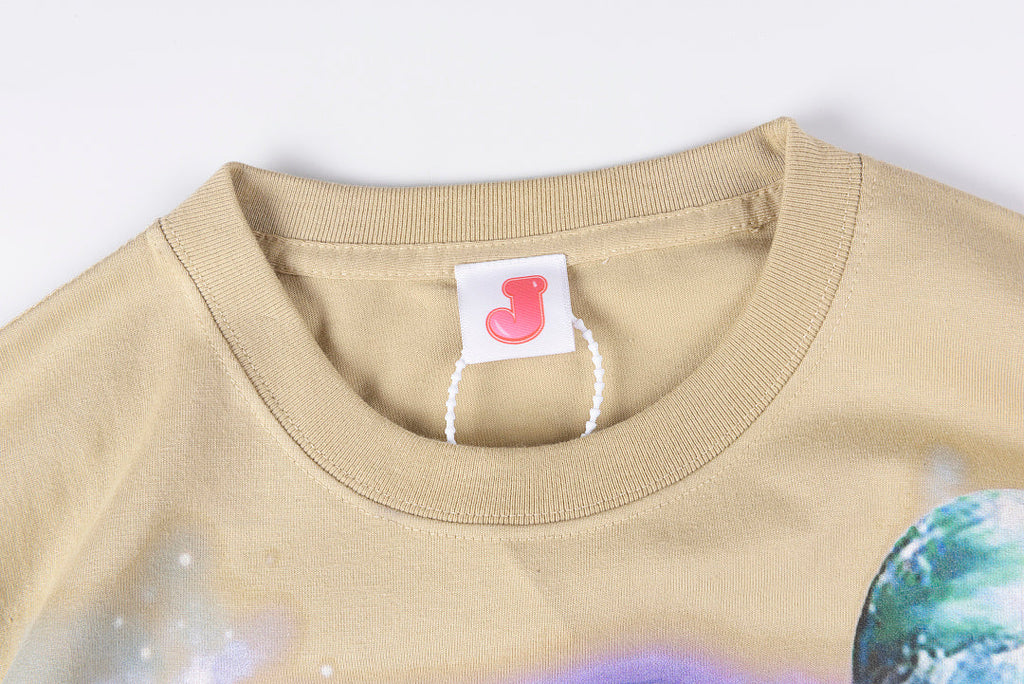 Jellybean Alien Ufo Rider Graphic T-Shirt - Cream - product image 4