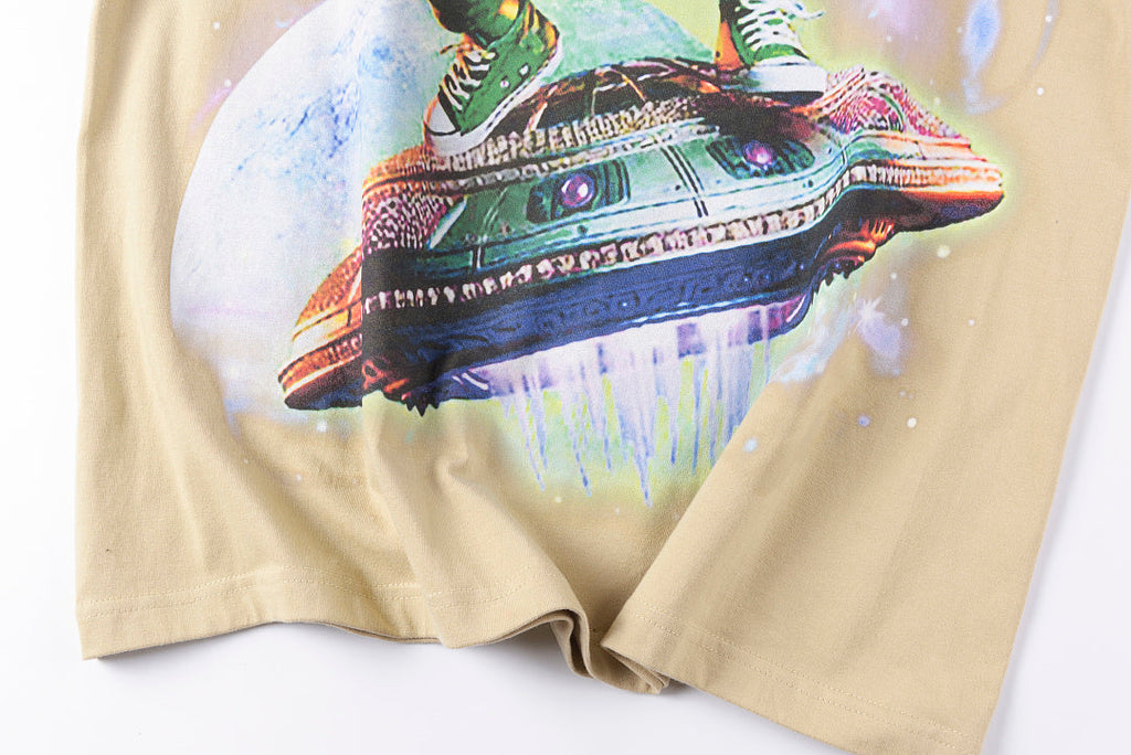 Jellybean Alien Ufo Rider Graphic T-Shirt - Cream - product image 5