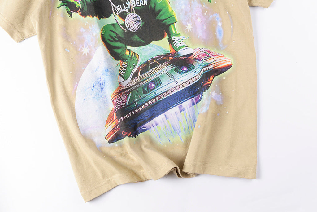 Jellybean Alien Ufo Rider Graphic T-Shirt - Cream - product image 7