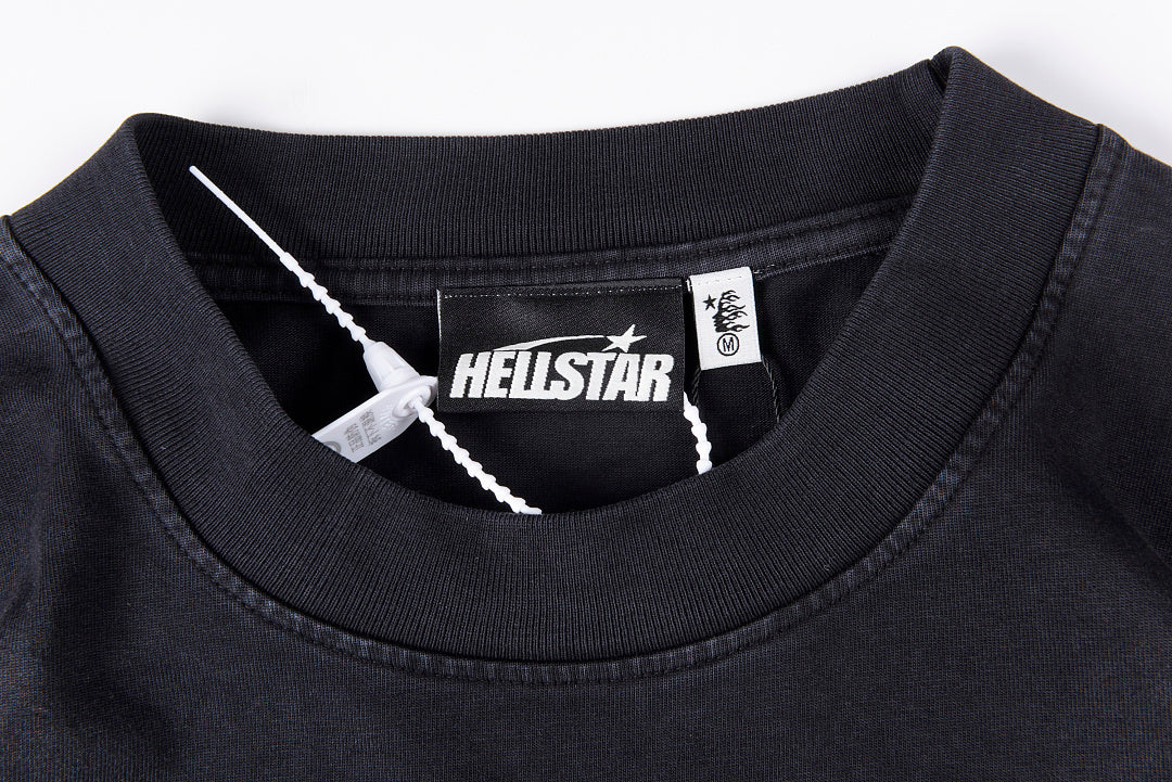 Hellstar Blue Spray Logo Washed T-Shirt - Charcoal Navy - product image 8