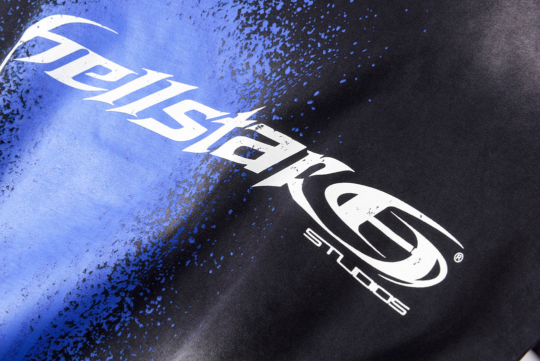 Hellstar Blue Spray Logo Washed T-Shirt - Charcoal Navy - product image 9