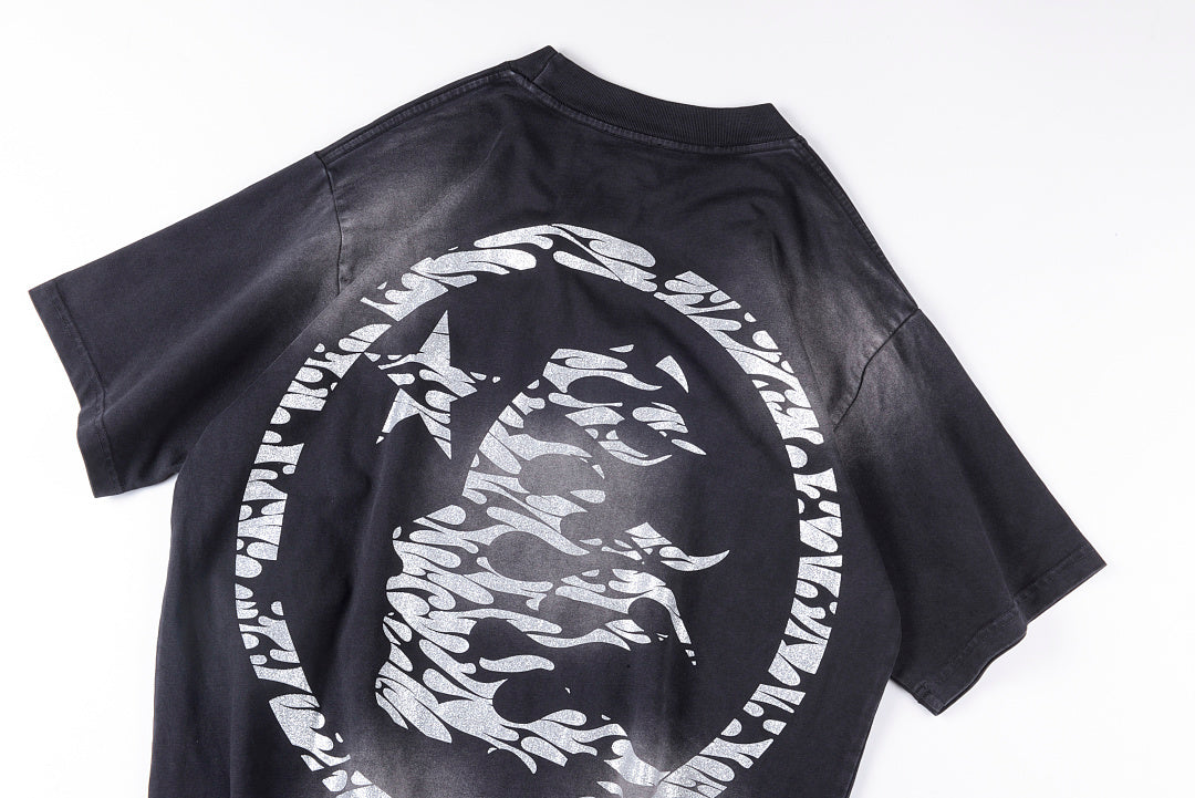 Hellstar Zebra Logo Graphic T-Shirt - Charcoal / Light Gray - product image 12