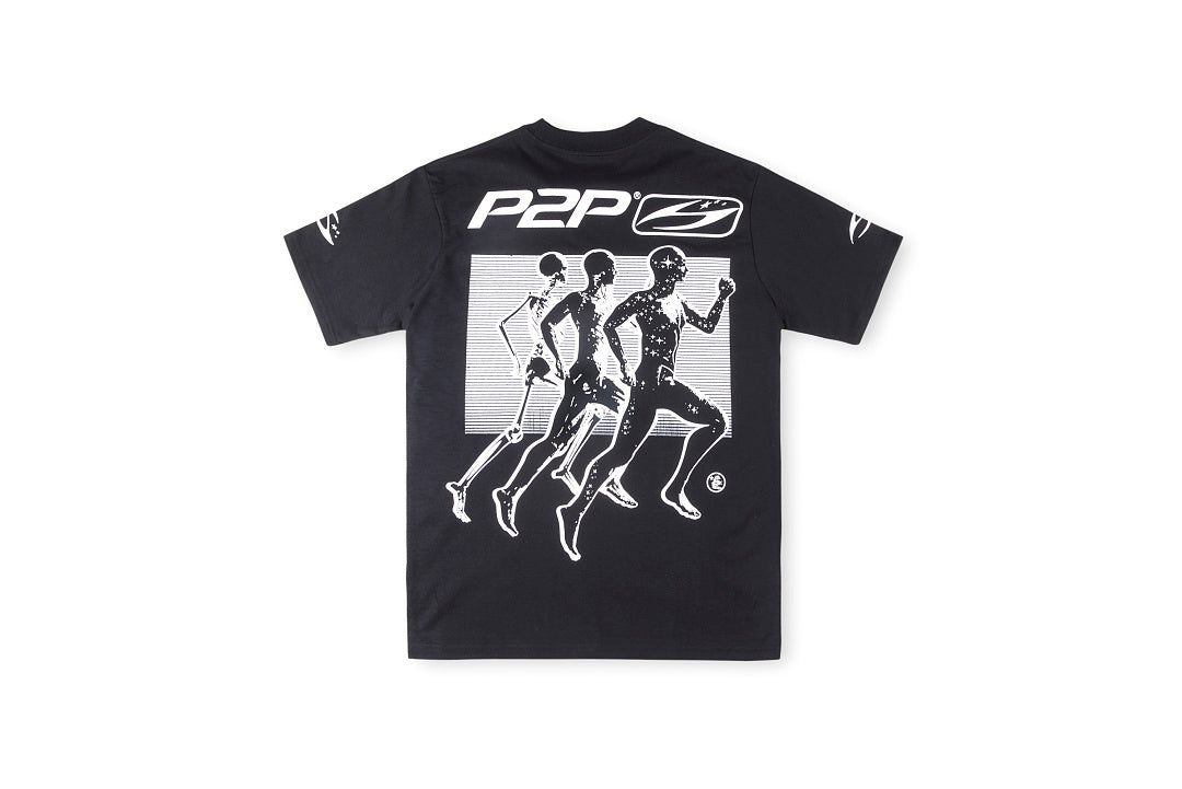 Hellstar P2P Gradient Logo Graphic T-Shirt - Charcoal Navy / White - product image 2