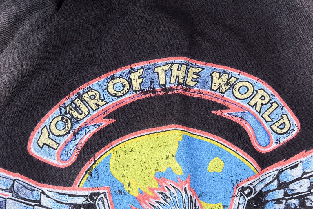 Saint Vanity 1984 World Tour Eagle Graphic Washed T-Shirt - Charcoal - product image 4
