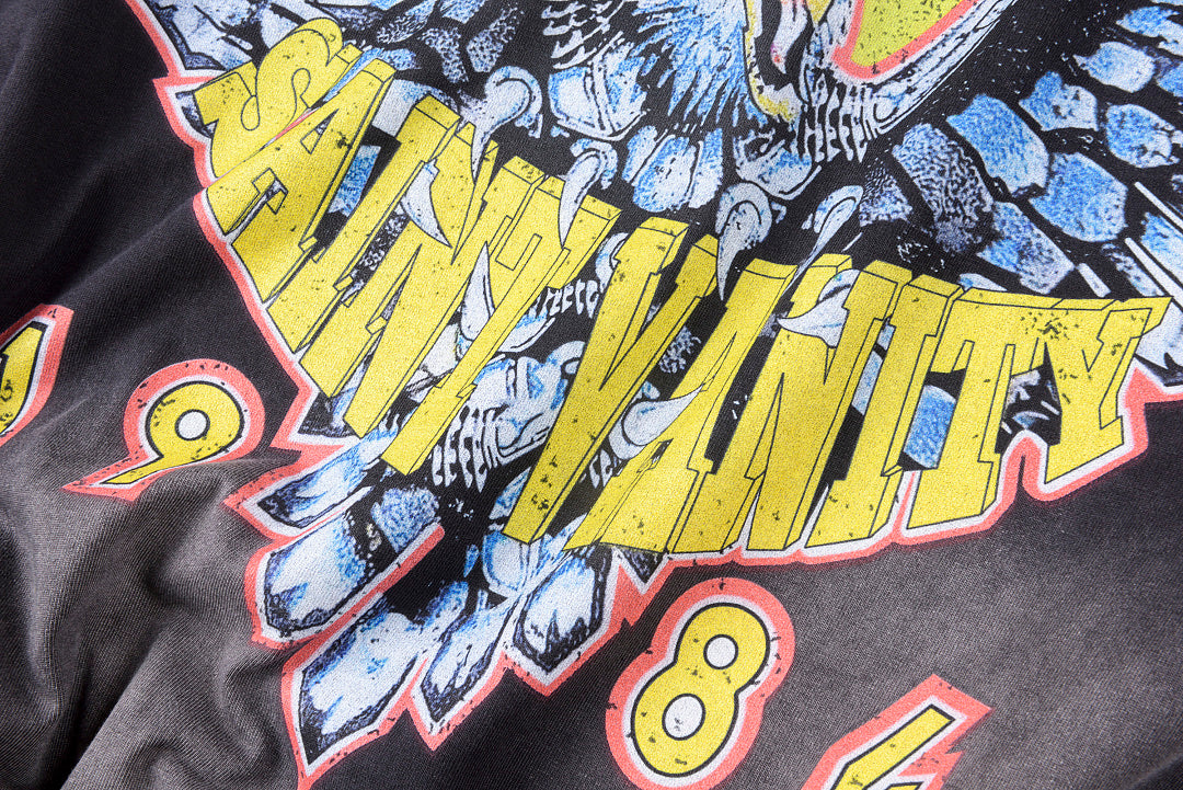 Saint Vanity 1984 World Tour Eagle Graphic Washed T-Shirt - Charcoal - product image 5