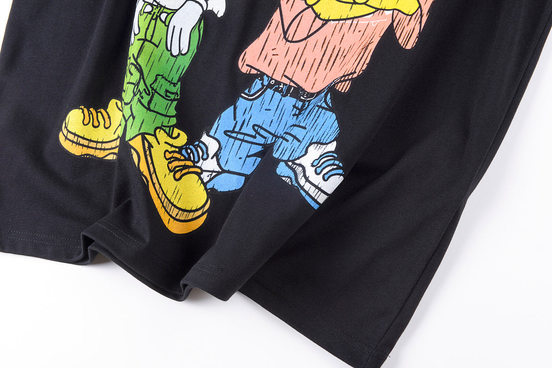 Glo Gang Boyz Worldwide Cartoon Graphic T-Shirt - Navy Black / Light Gray - product image 6