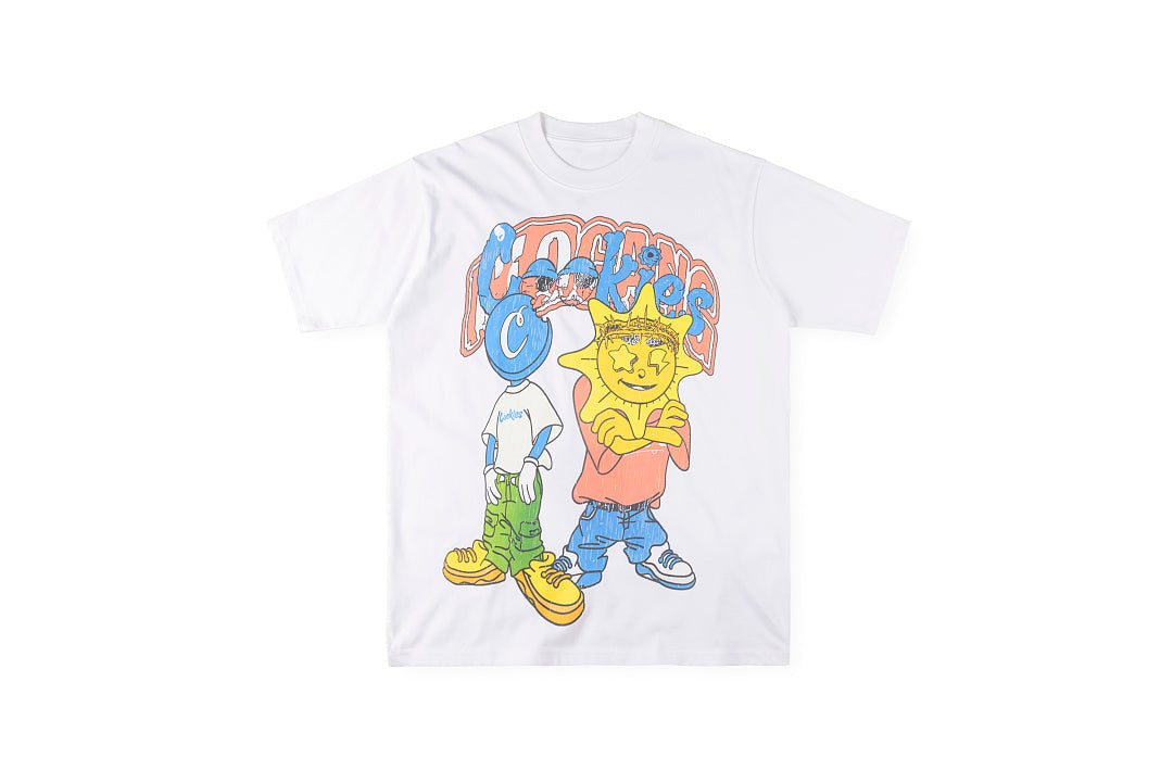 Glo Gang Boyz Worldwide Cartoon Graphic T-Shirt - Navy Black / Light Gray - product image 3