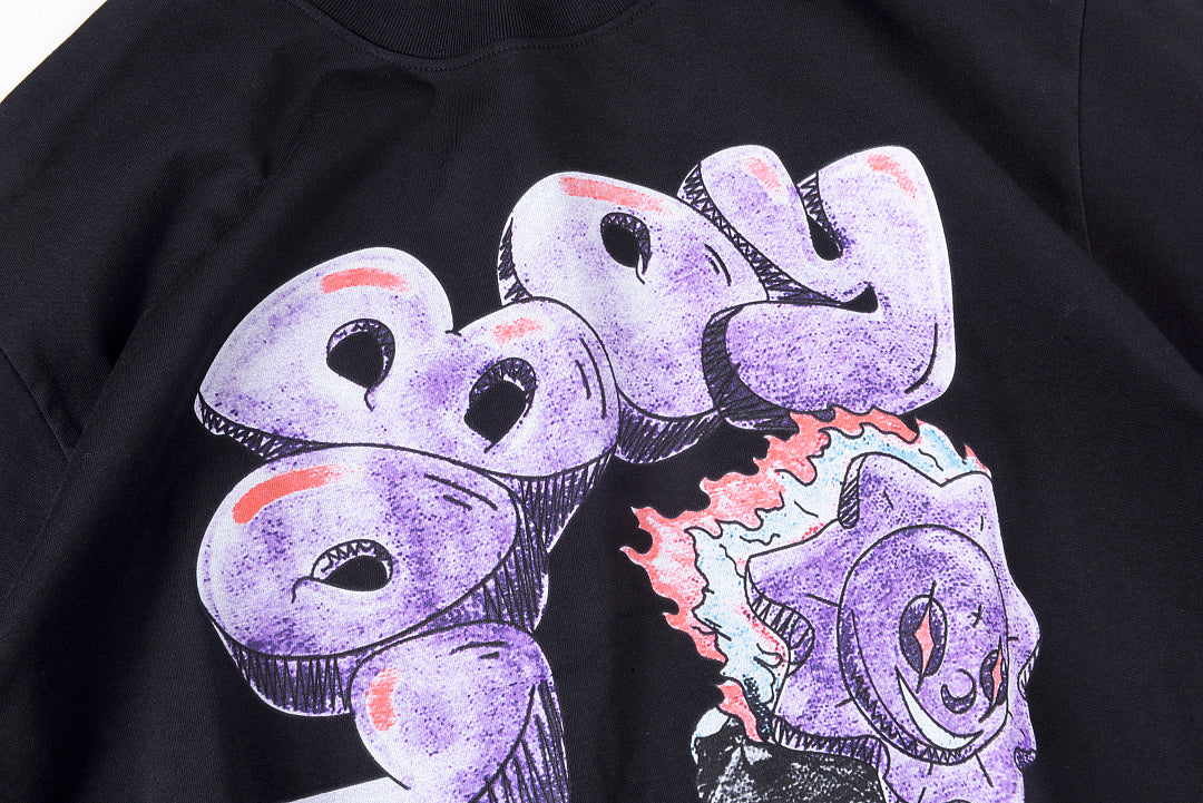 Glo Gang Take Pic Cartoon Graphic T-Shirt - Charcoal Navy / Light Gray - product image 6