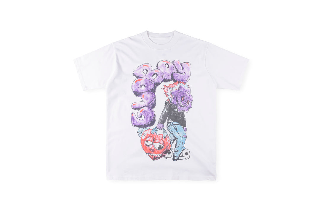 Glo Gang Take Pic Cartoon Graphic T-Shirt - Charcoal Navy / Light Gray - product image 3